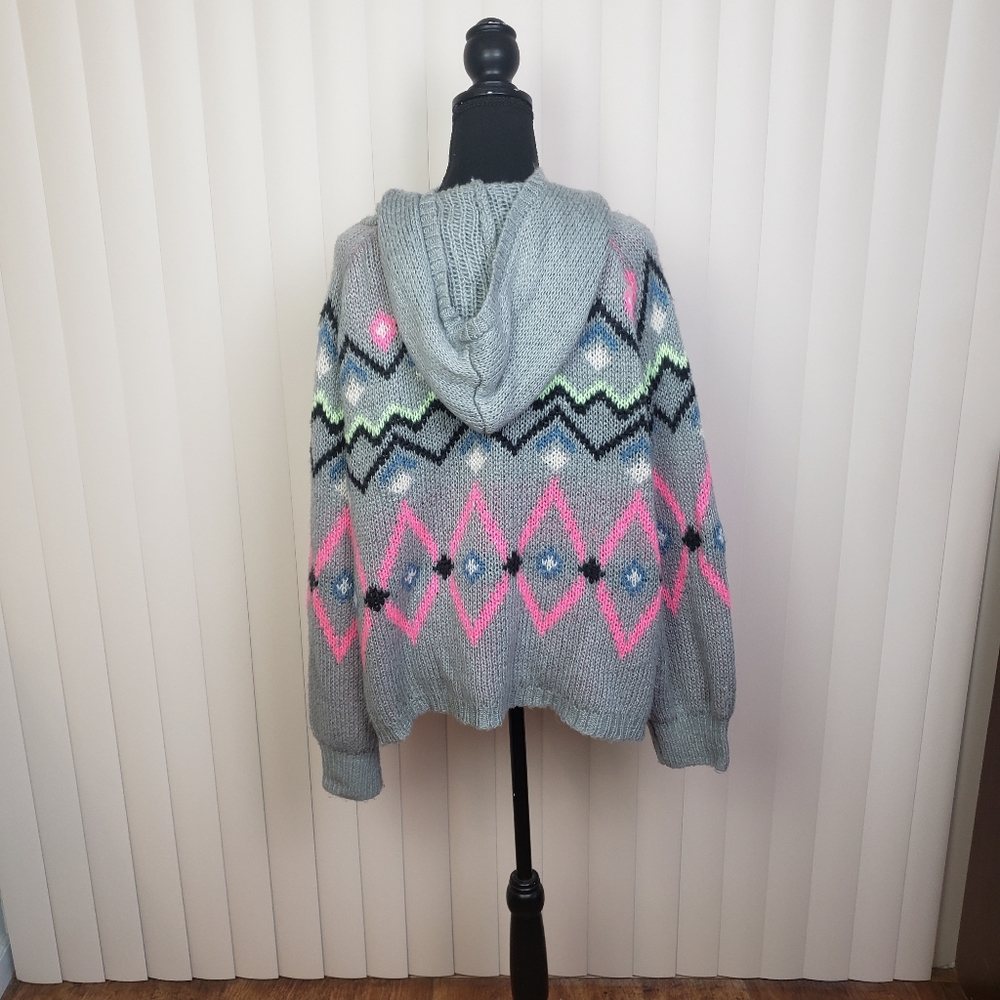 NO BOUNDARIES Long Sleeve Chevron Sweater Hoodie Size XXXL - Picture 3 of 7